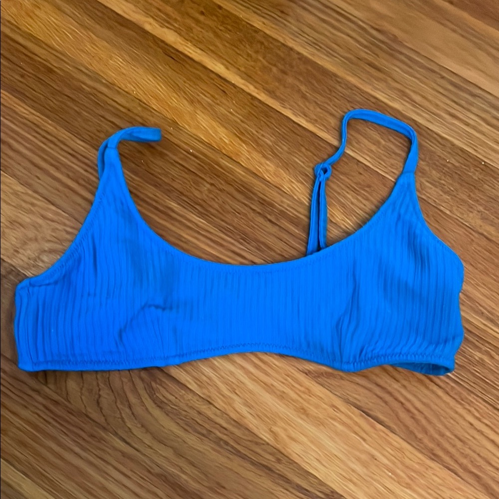 triangl blue bikini top